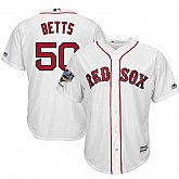 Red Sox 50 Mookie Betts White 2018 World Series Champions Home Cool Base Player Jersey Dzhi,baseball caps,new era cap wholesale,wholesale hats